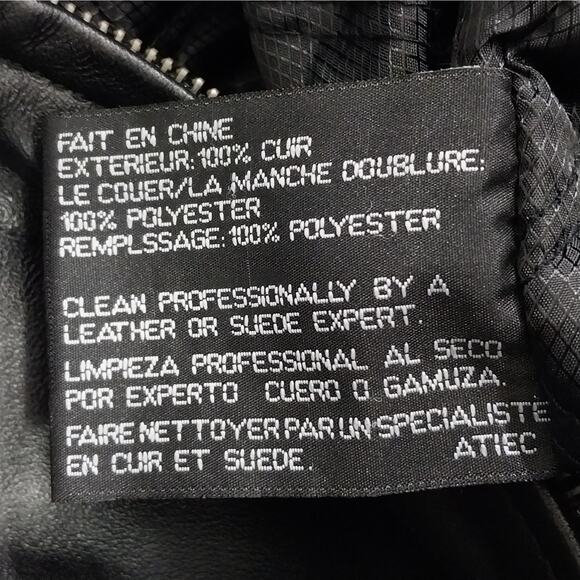 NWOT! EXCELLED! SLEEK BLACK GENUINE LEATHER THERMAL LINED JACKET, COAT! SZ XL - Picture 10 of 12